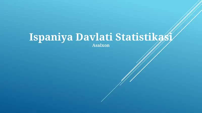 Ispaniya Davlati Statistikasi