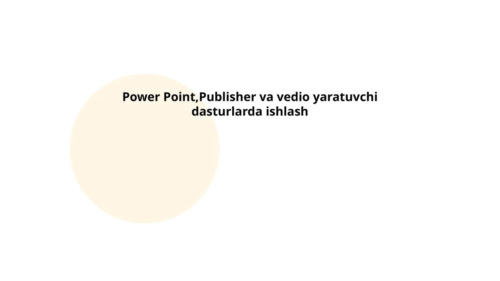 PowerPoint asoslari: interfeys va slaydlar bilan ishlash