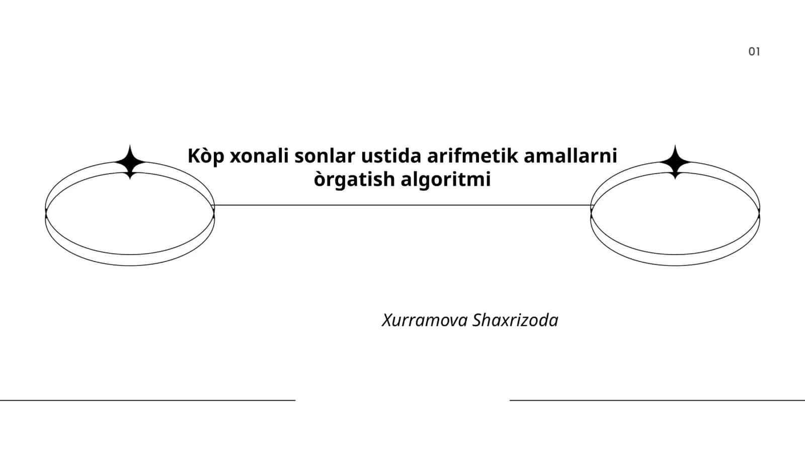 Kòp xonali sonlar ustida arifmetik amallarni òrgatish algoritmi