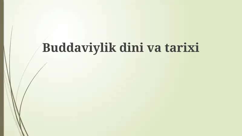 Buddaviylikning tarixi