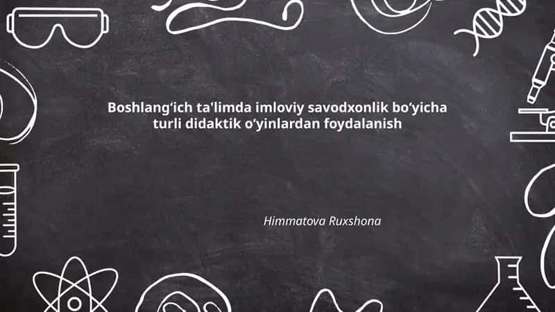 Boshlangʻich ta'limda imloviy savodxonlik bo'yi