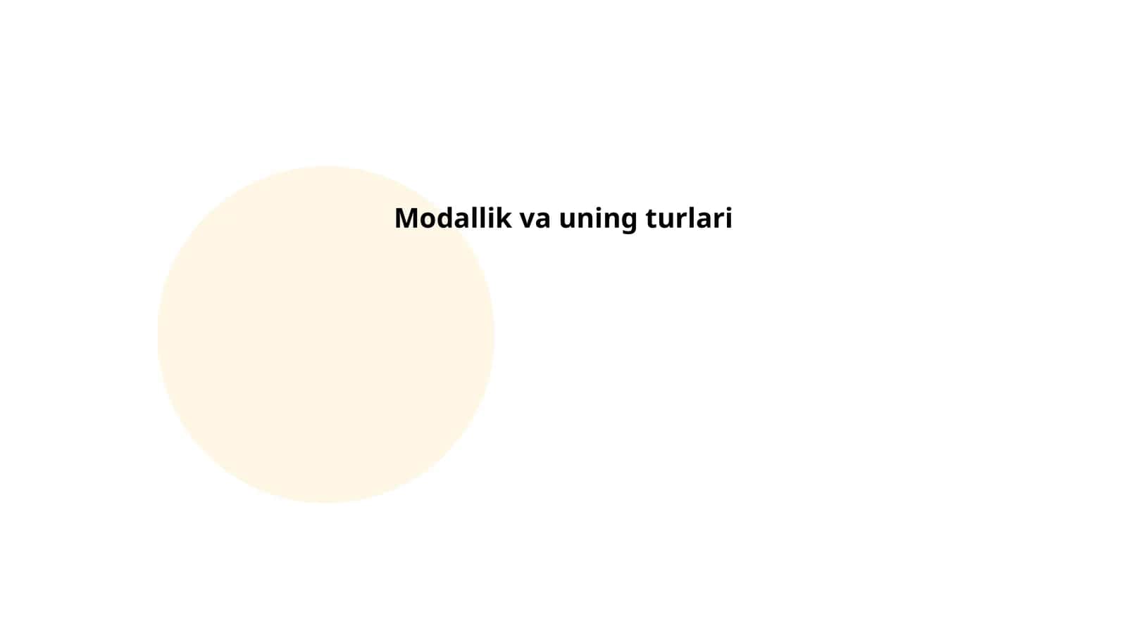 Modallik va uning turlari