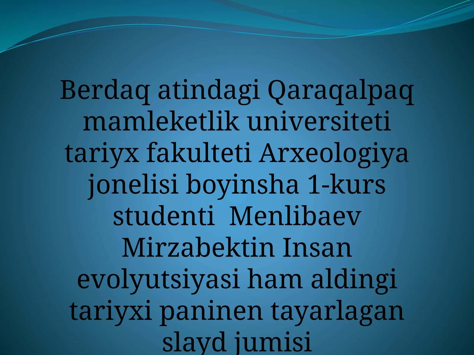 Insan evolyutsiyasi ham aldingi tarixi