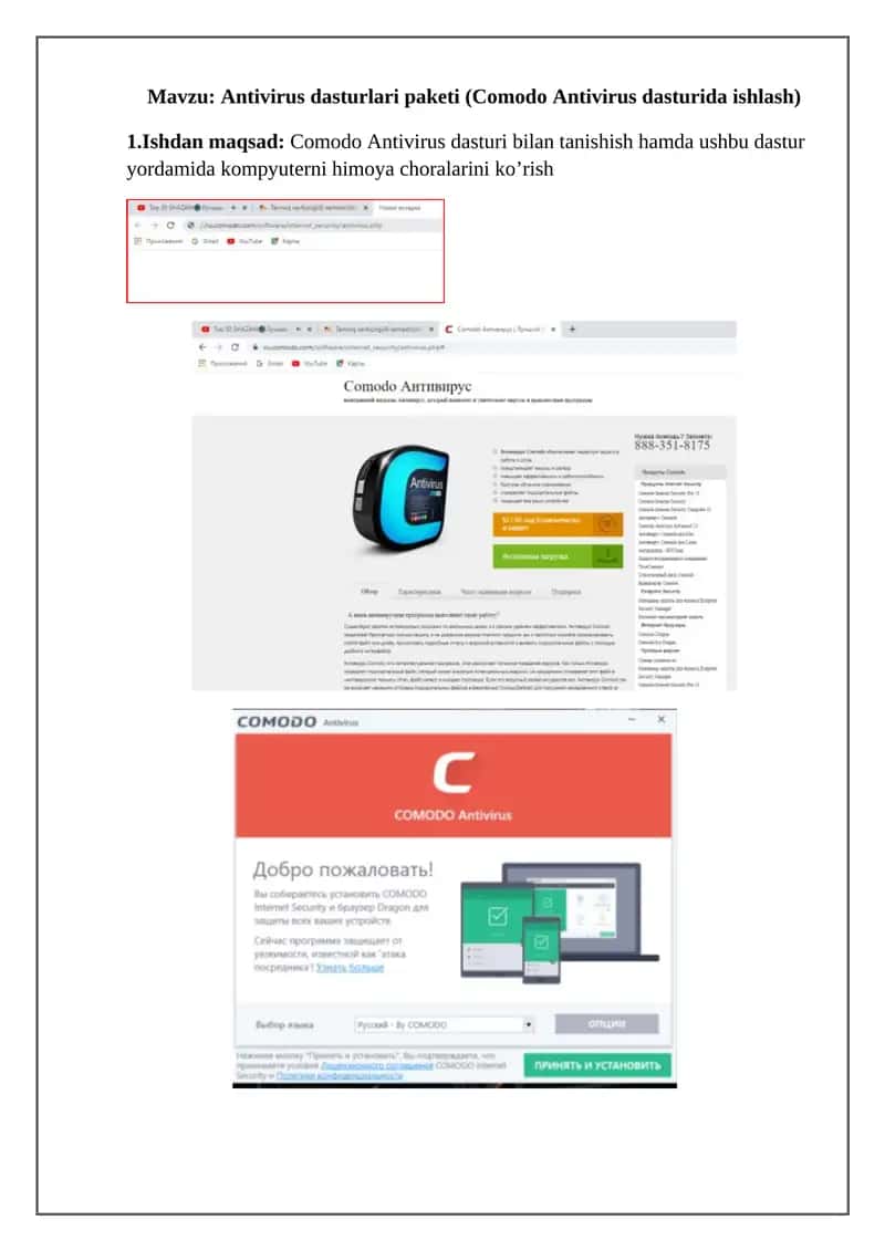 Comodo Antivirus dasturlari paketi