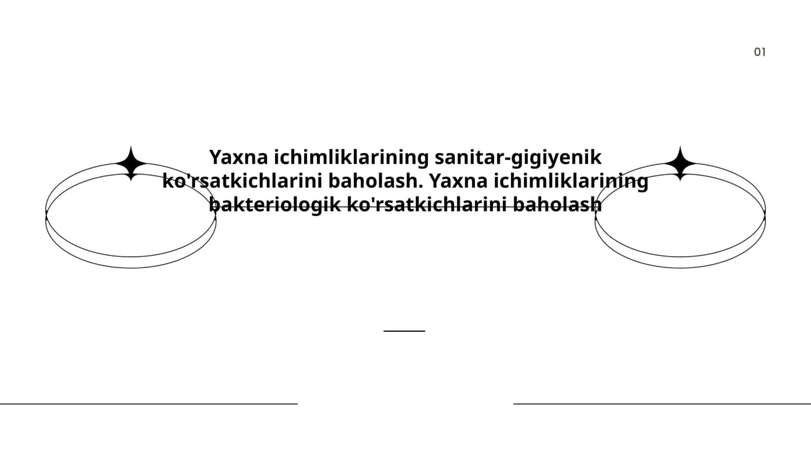 Yaxna ichimliklarining sanitar-gigiyenik ko'rsatkichlarini baholash
