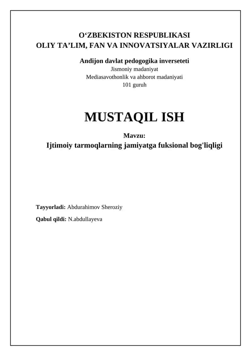 Ijtimoiy tarmoqlar va jamiyat: o'zaro ta'sir