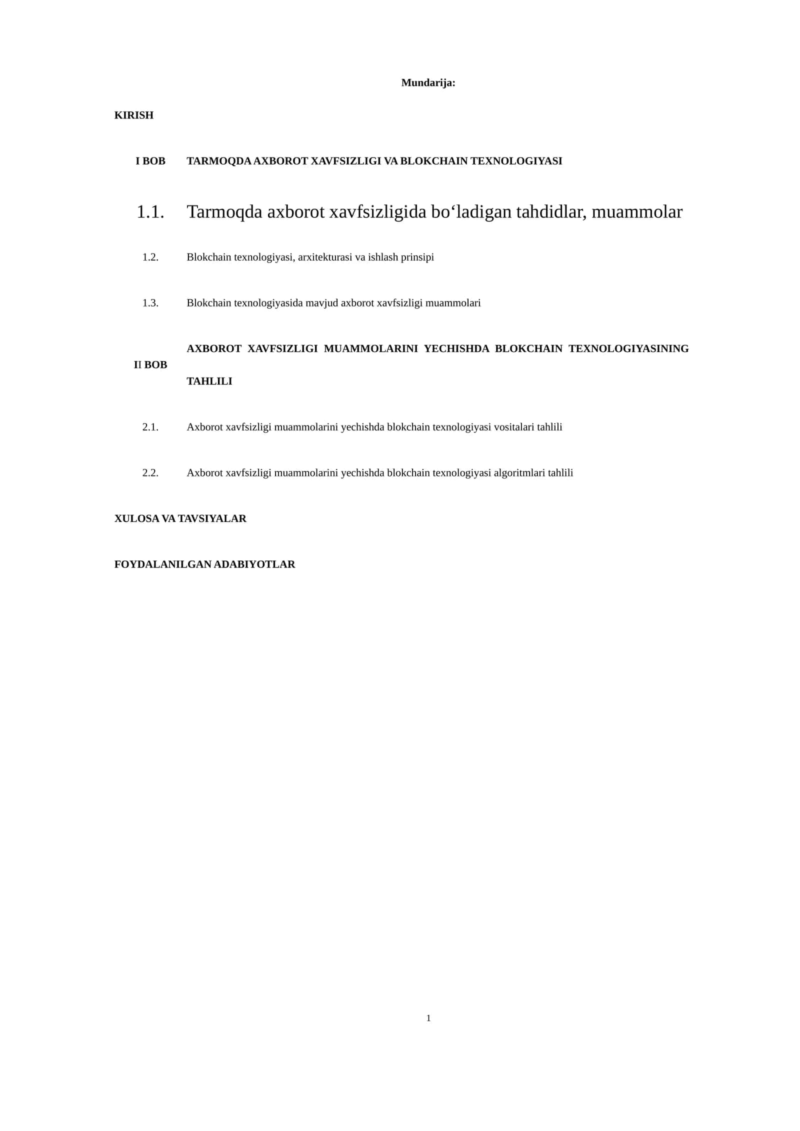 AXBOROT XAVFSIZLIGI VA BLOKCHAIN TEXNOLOGIYASI
