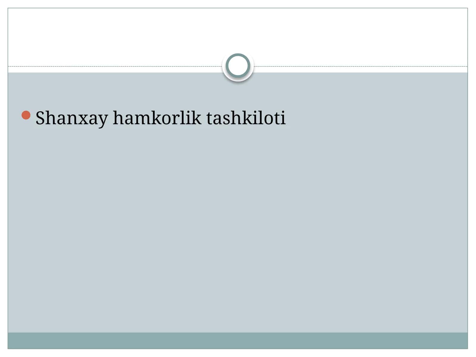 Shanxay hamkorlik tashkiloti