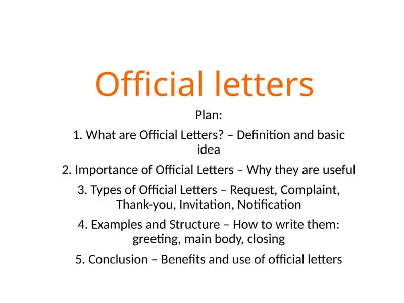 Official Letters