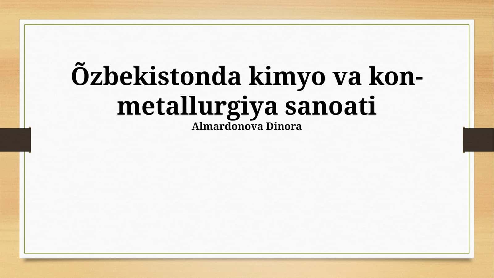 Oʻzbekiston Kimyo Sanoati: Hozirgi Holati va Kelajak Rejalari