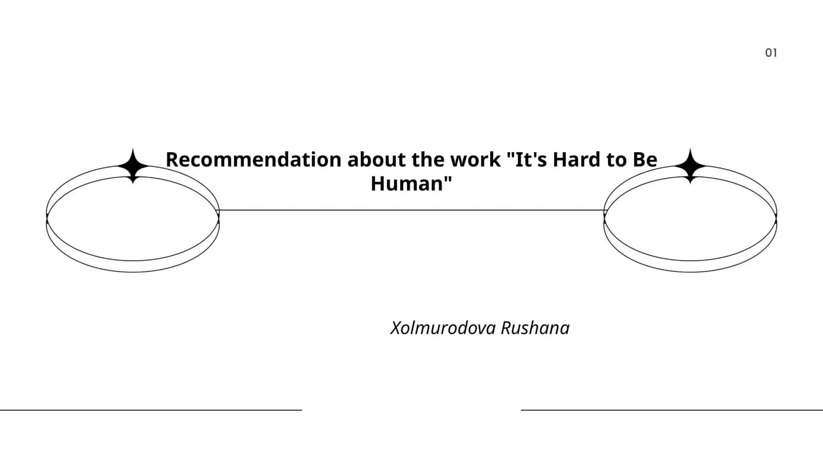 Recommendation about the work "It's Hard to Be Human"