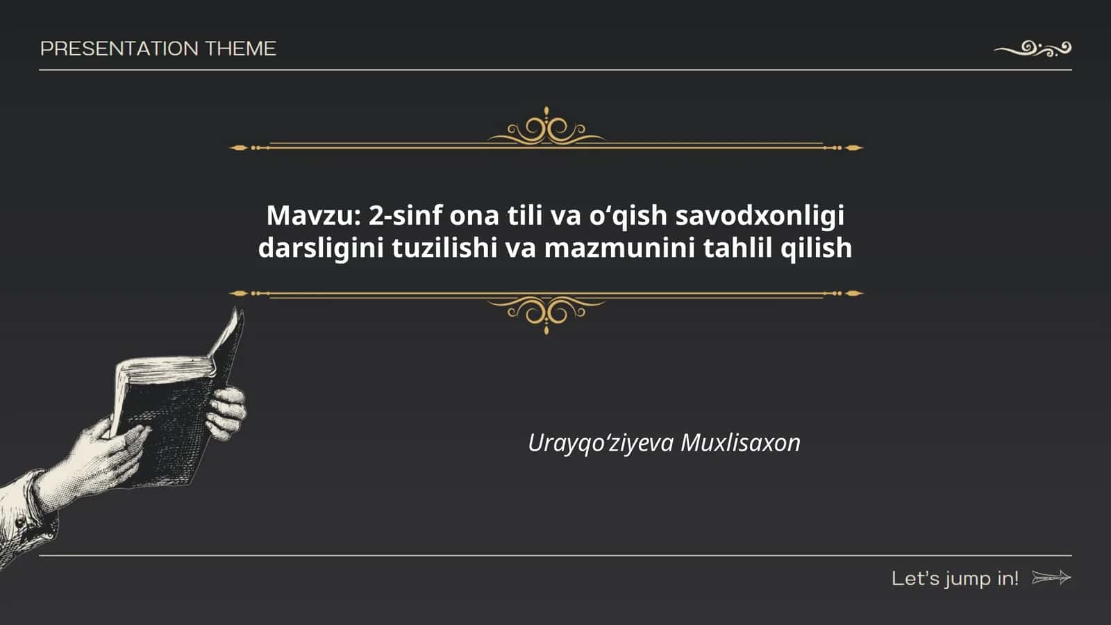 2-sinf ona tili va oʻqish savodxonligi darsligini tuzilishi va mazmunini tahlil qilish