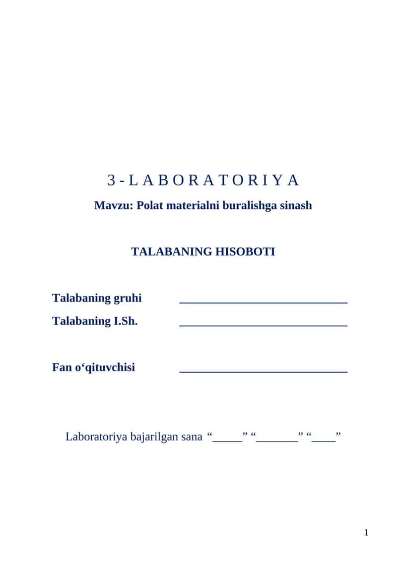 Polat materialni buralishga sinash
