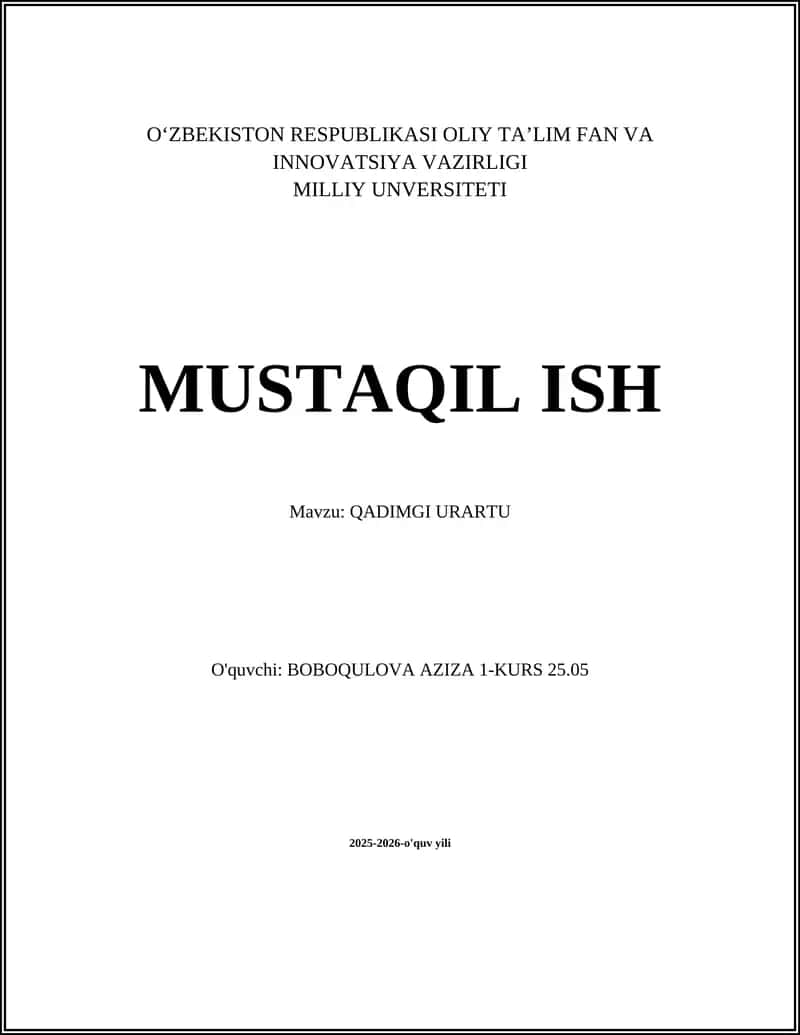 QADIMGI URARTU