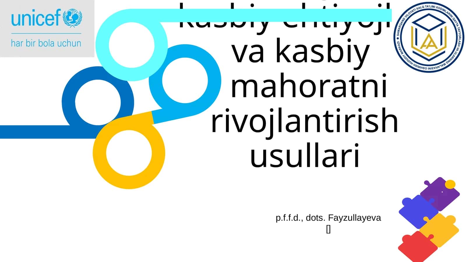Boshlang‘ich sinfning kasbiy ehtiyojlari va kasbiy mahoratni rivojlantirish usullari