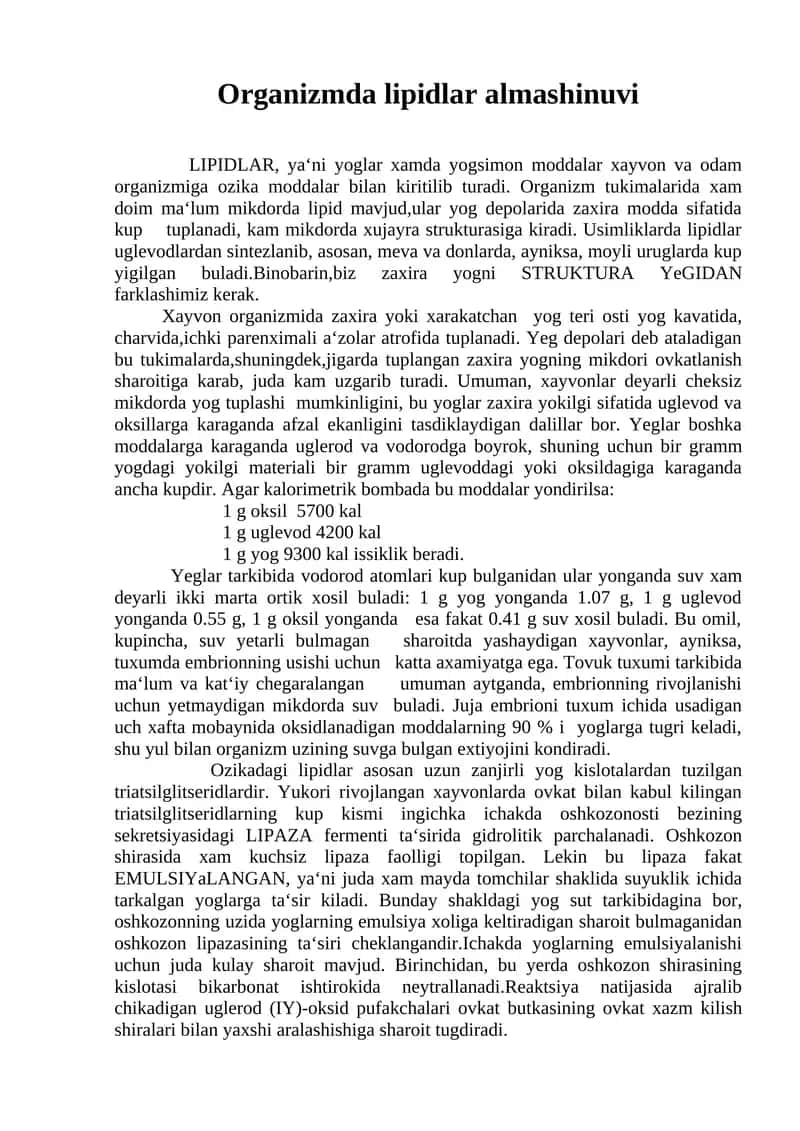 Lipidlar almashinuvi
