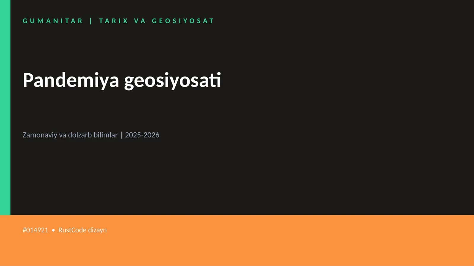 Pandemiya geosiyosati
