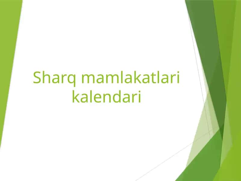 Sharq mamlakatlari kalendari