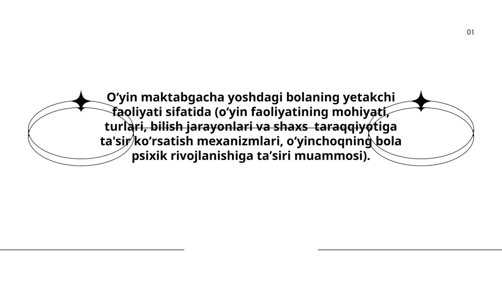 Oʻyin maktabgacha yoshdagi bolaning yetakchi faoliyati sifatida