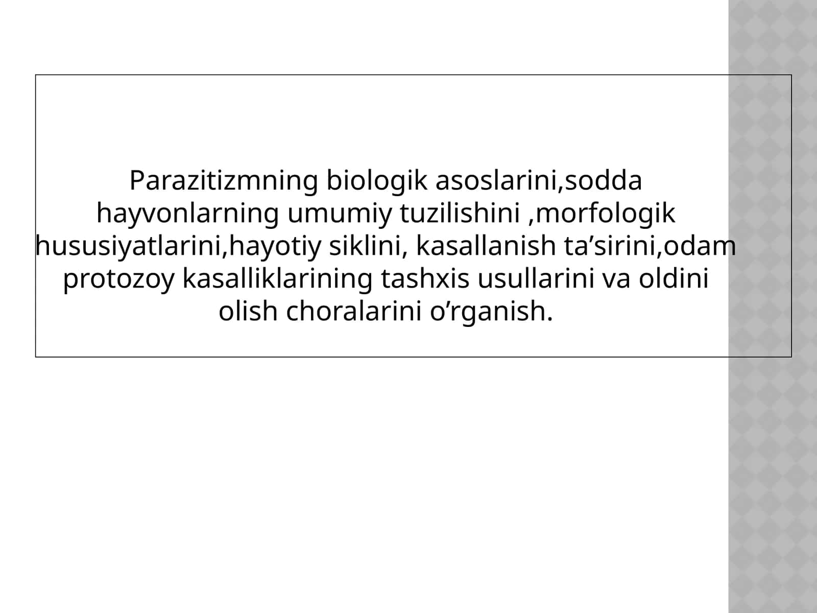 Parazitizmning biologik asoslari