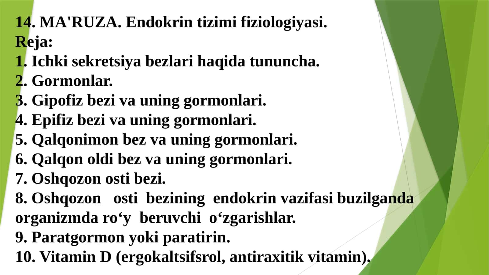 Endokrin tizimi fiziologiyasi
