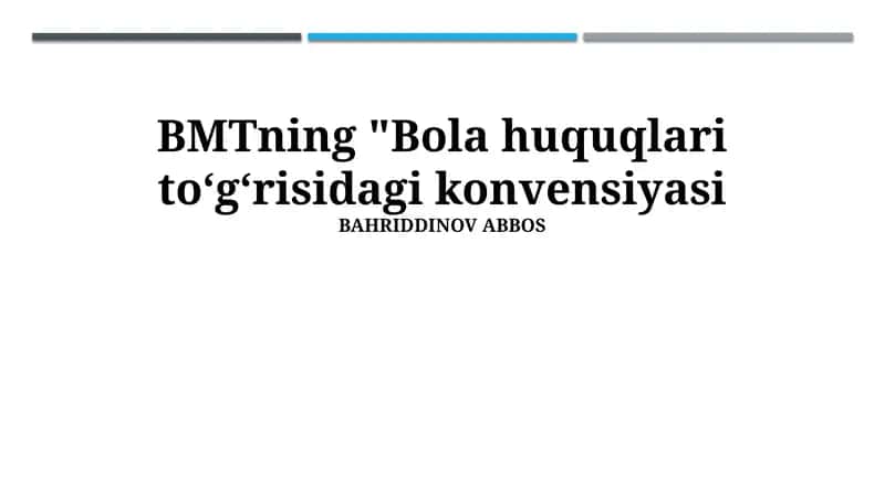 Bolalar Huquqlari Konvensiyasi