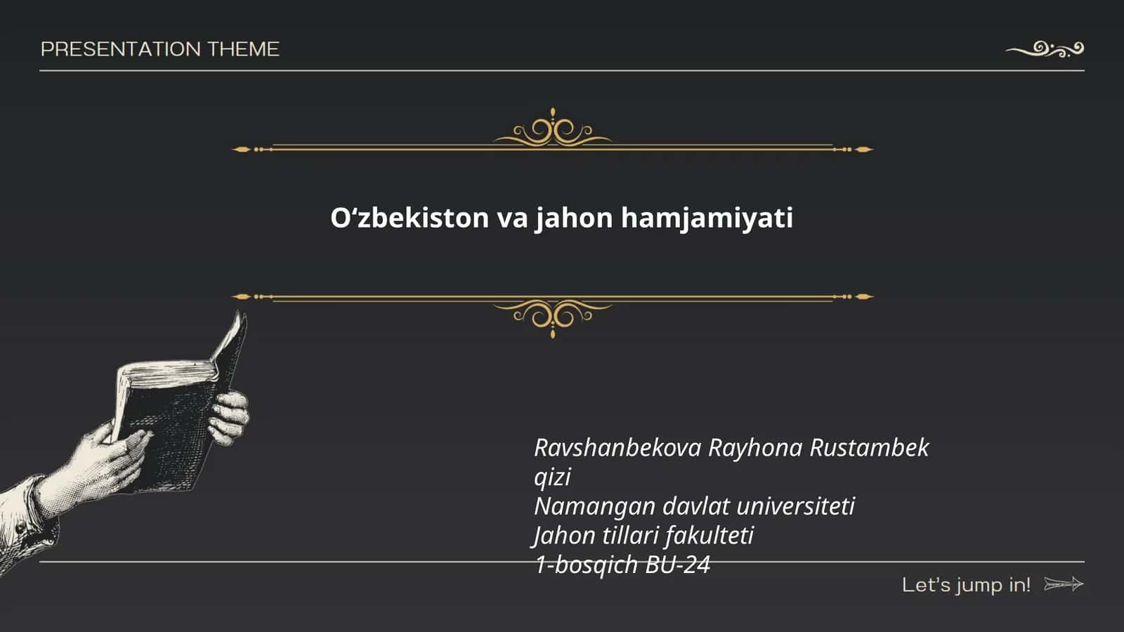 Oʻzbekiston va jahon hamjamiyati