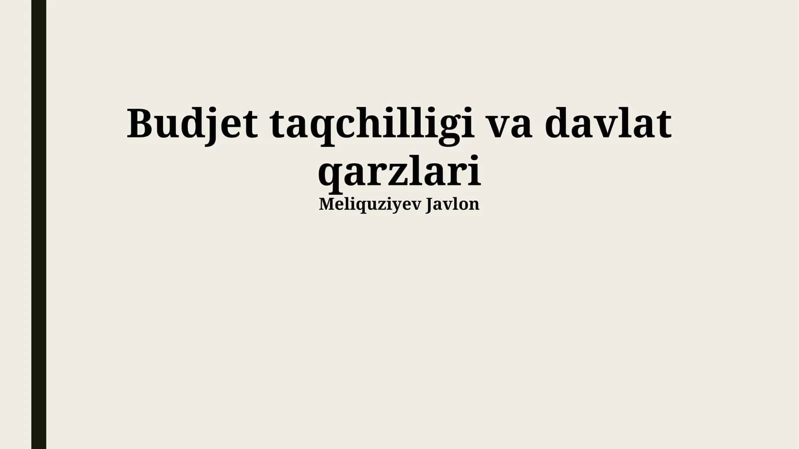 Davlat qarzini boshqarish strategiyasi