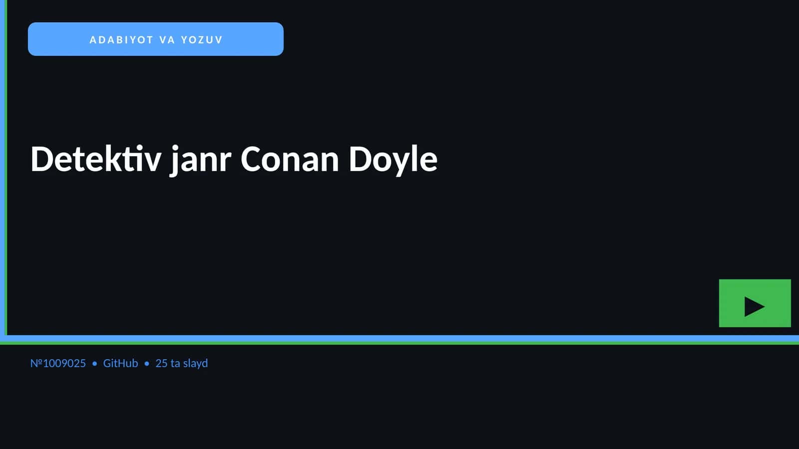 Detektiv janr Conan Doyle