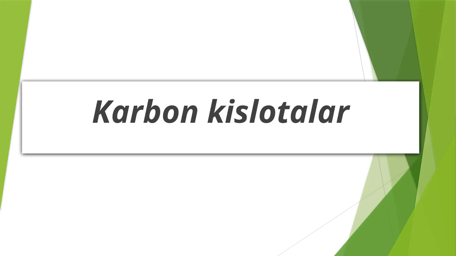 Karbon kislotalar