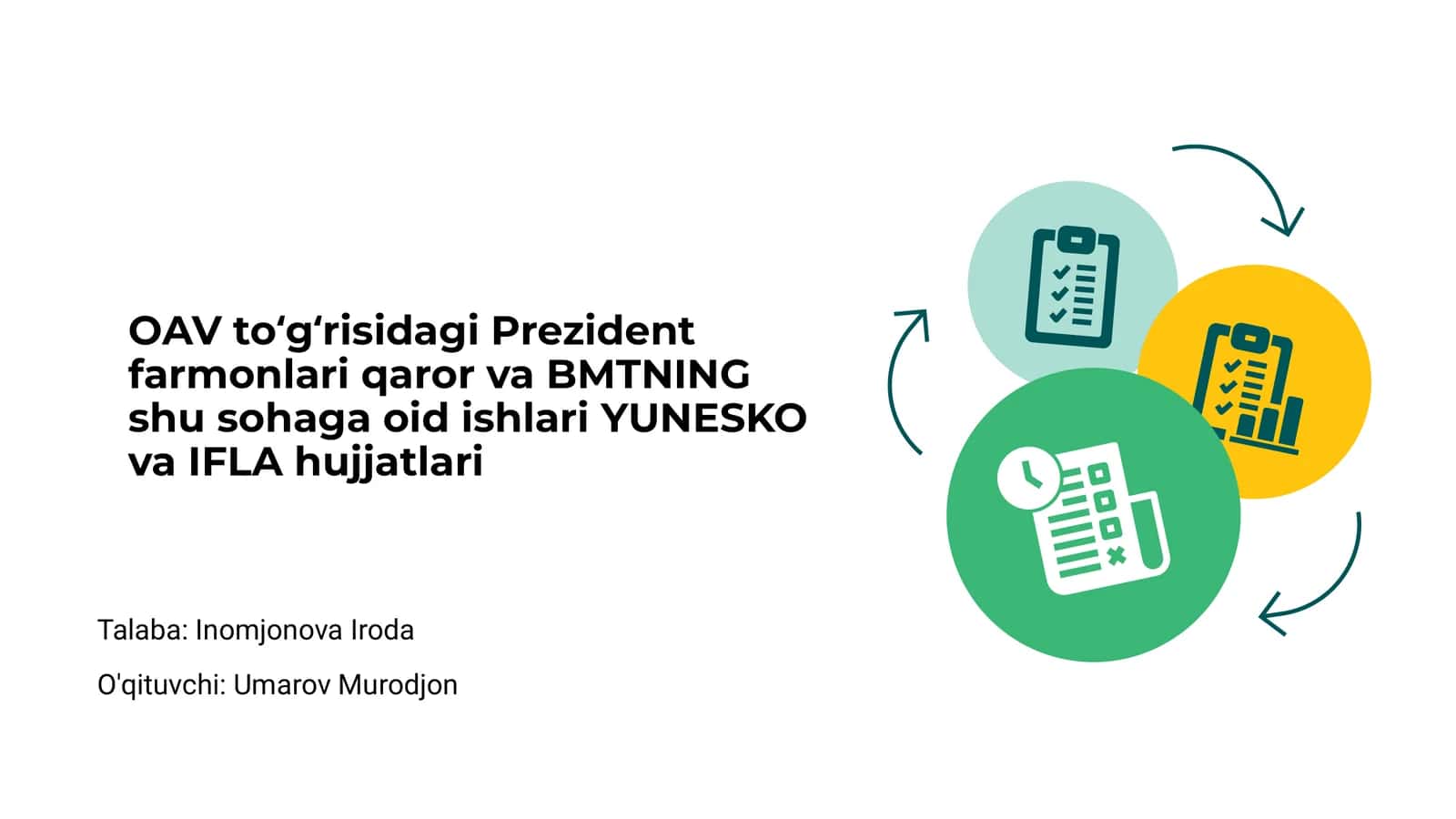 OAV toʻgʻrisidagi Prezident farmonlari