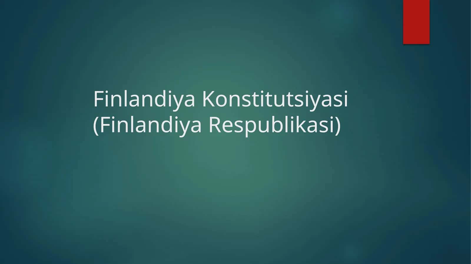 Finlandiya Konstitutsiyasi (Finlandiya Respublikasi)