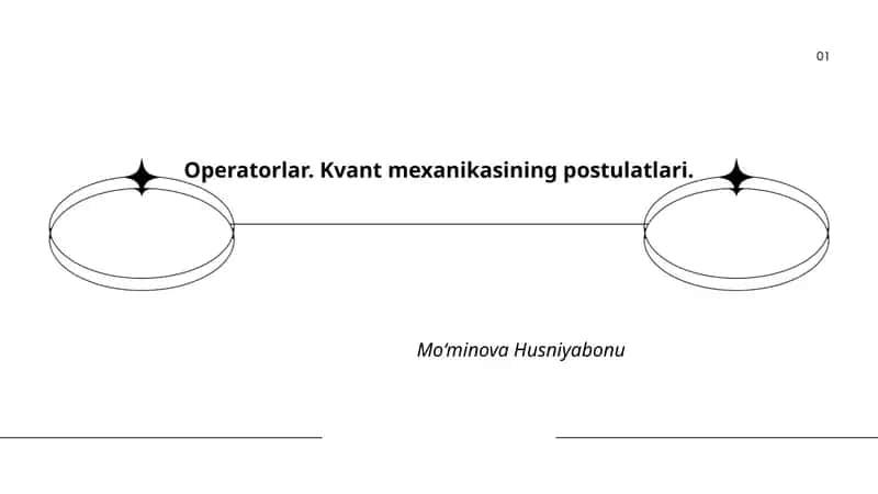 Operatorlar. Kvant mexanikasining postulatlari