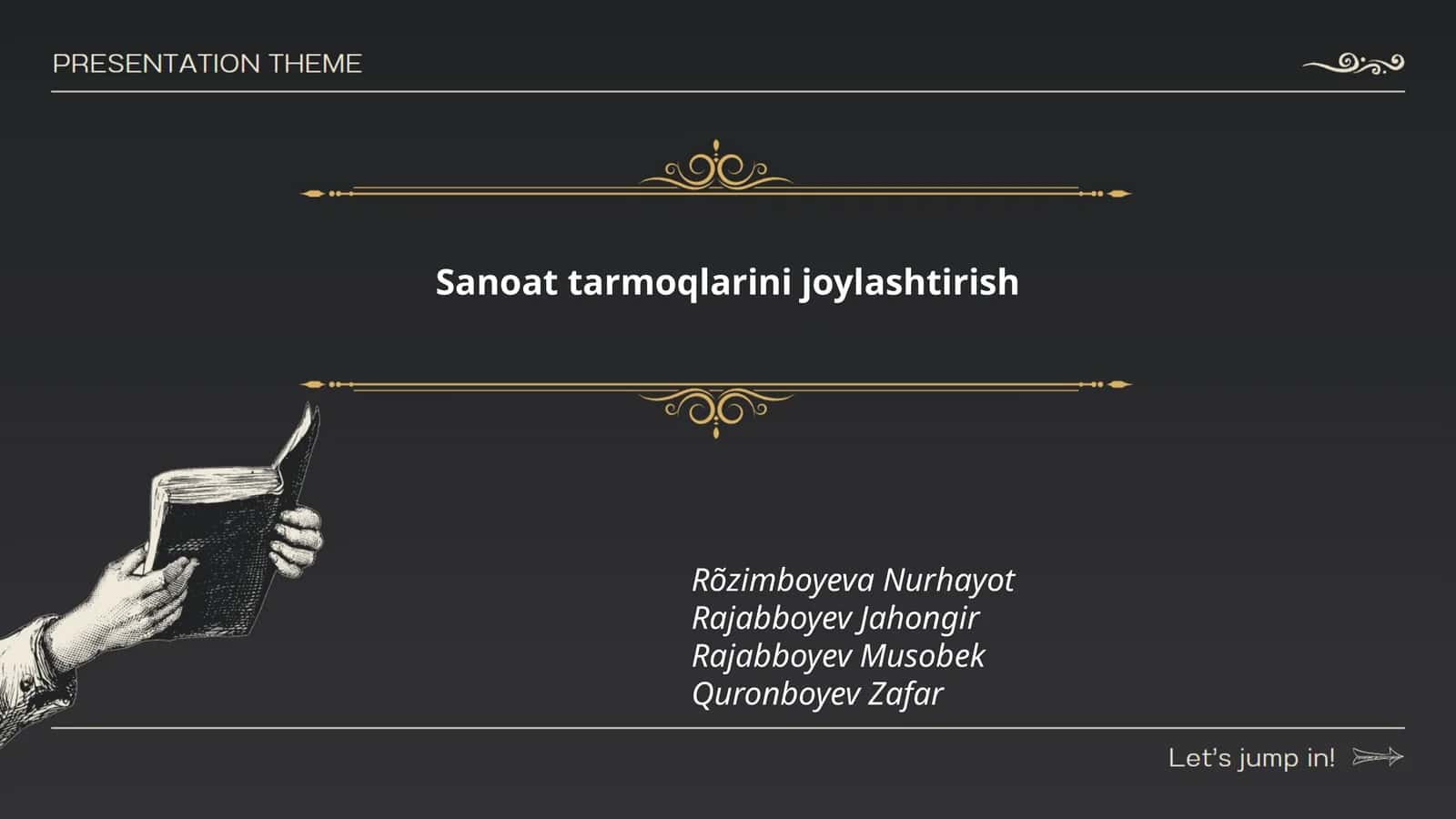 Sanoat tarmoqlarini joylashtirish