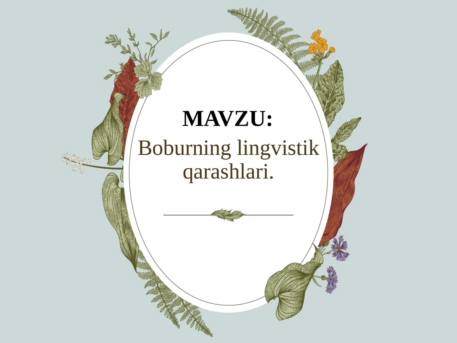 Z. M. Boburning lingvistik qarashlari