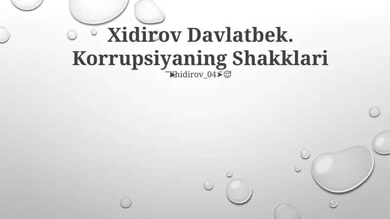 Korruptsiyaning Shakklari