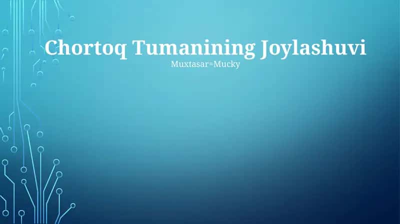 Chortoq Tumanining Joylashuvi