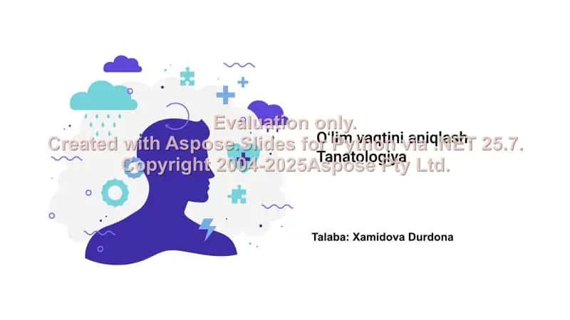 Oʻlim vaqtini aniqlash. Tanatologiya