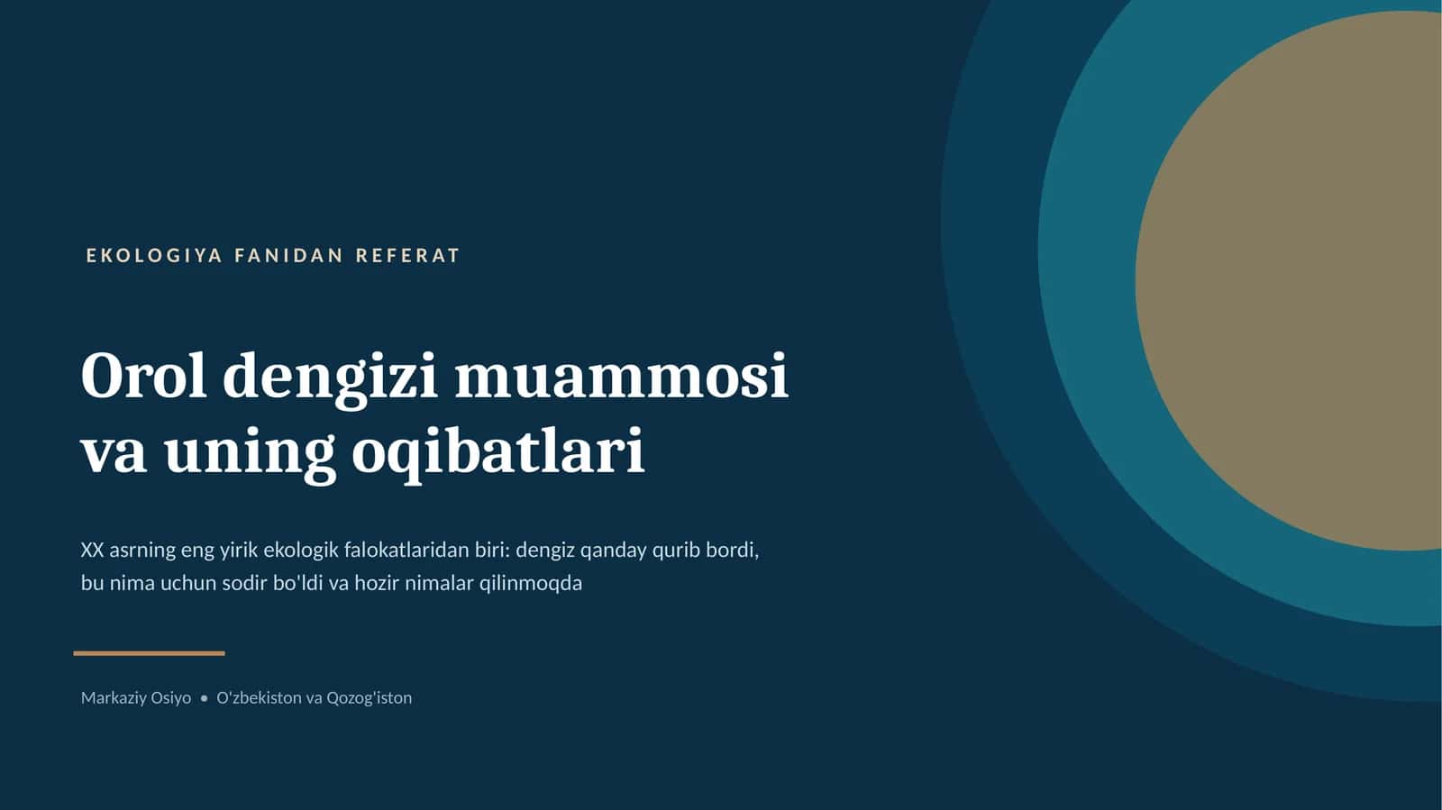 ekologiya fanidan taqdimot