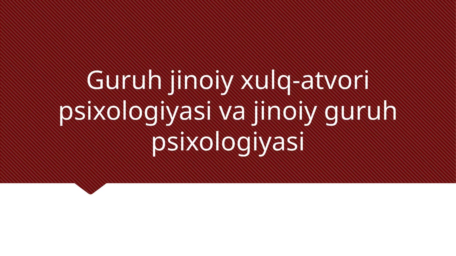 Guruh jinoiy xulq-atvori psixologiyasi va jinoiy guruh psixologiyasi