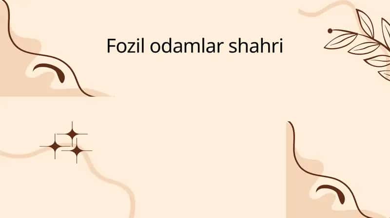 Fozil odamlar shahri