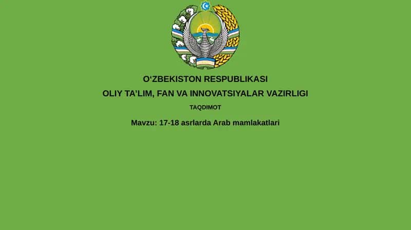 17-18asrlardaArabmamlakatlari