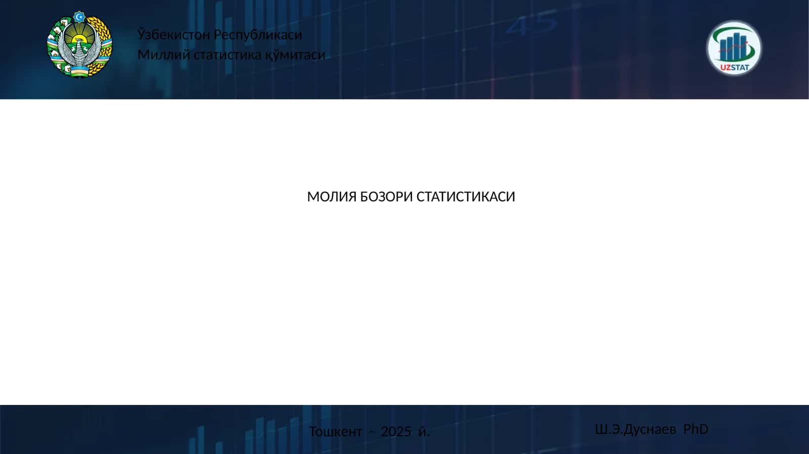 МОЛИЯ БОЗОРИ СТАТИСТИКАСИ