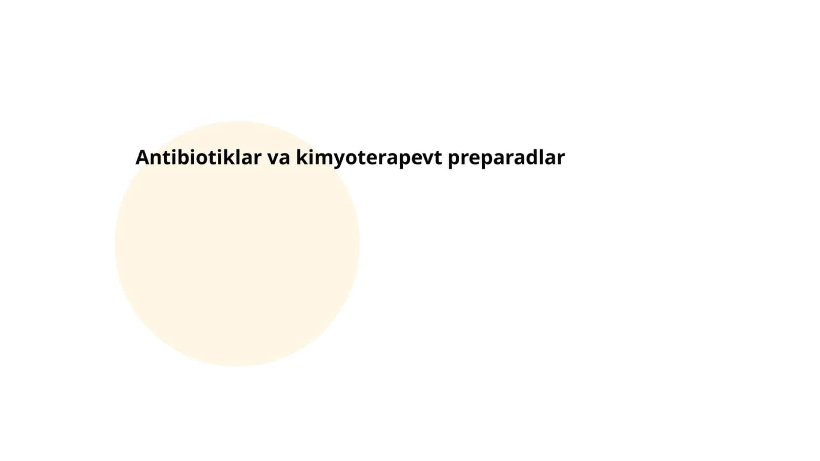 Antibiotiklar va kimyoterapevt preparadlar