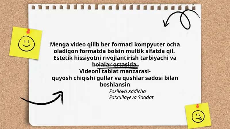 Men video qilib ber formati