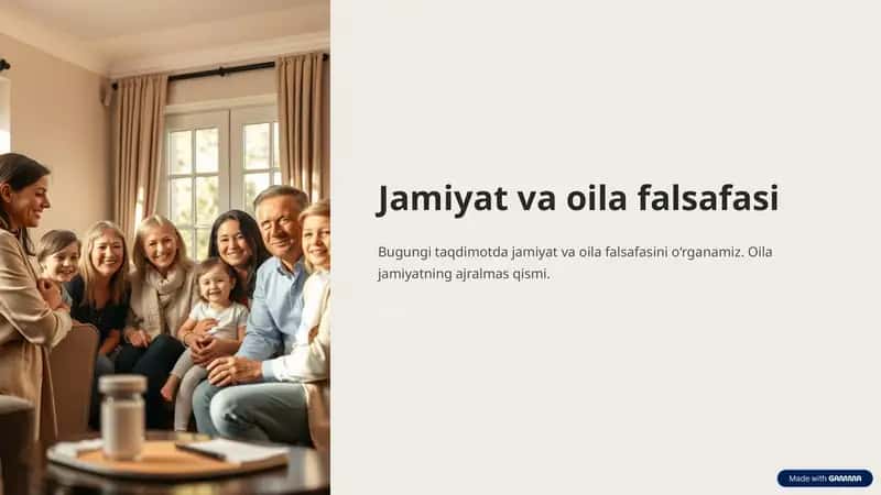 Jamiyat va oila falsafasi
