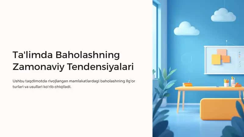 Ta'limda Baholashning Zamonaviy Tendensiyalari