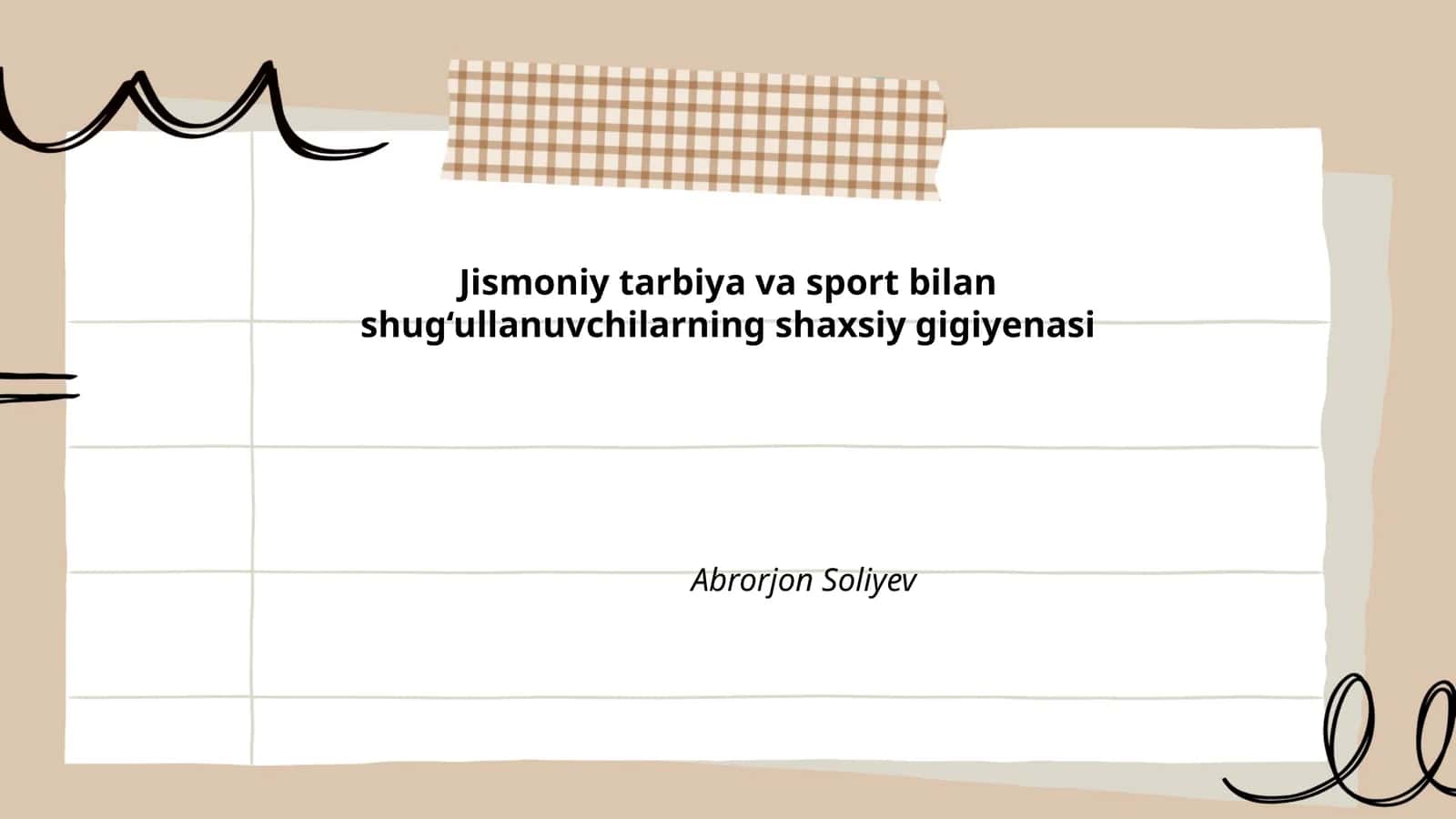 Shaxsiy gigiyenaning asosiy qoidalari