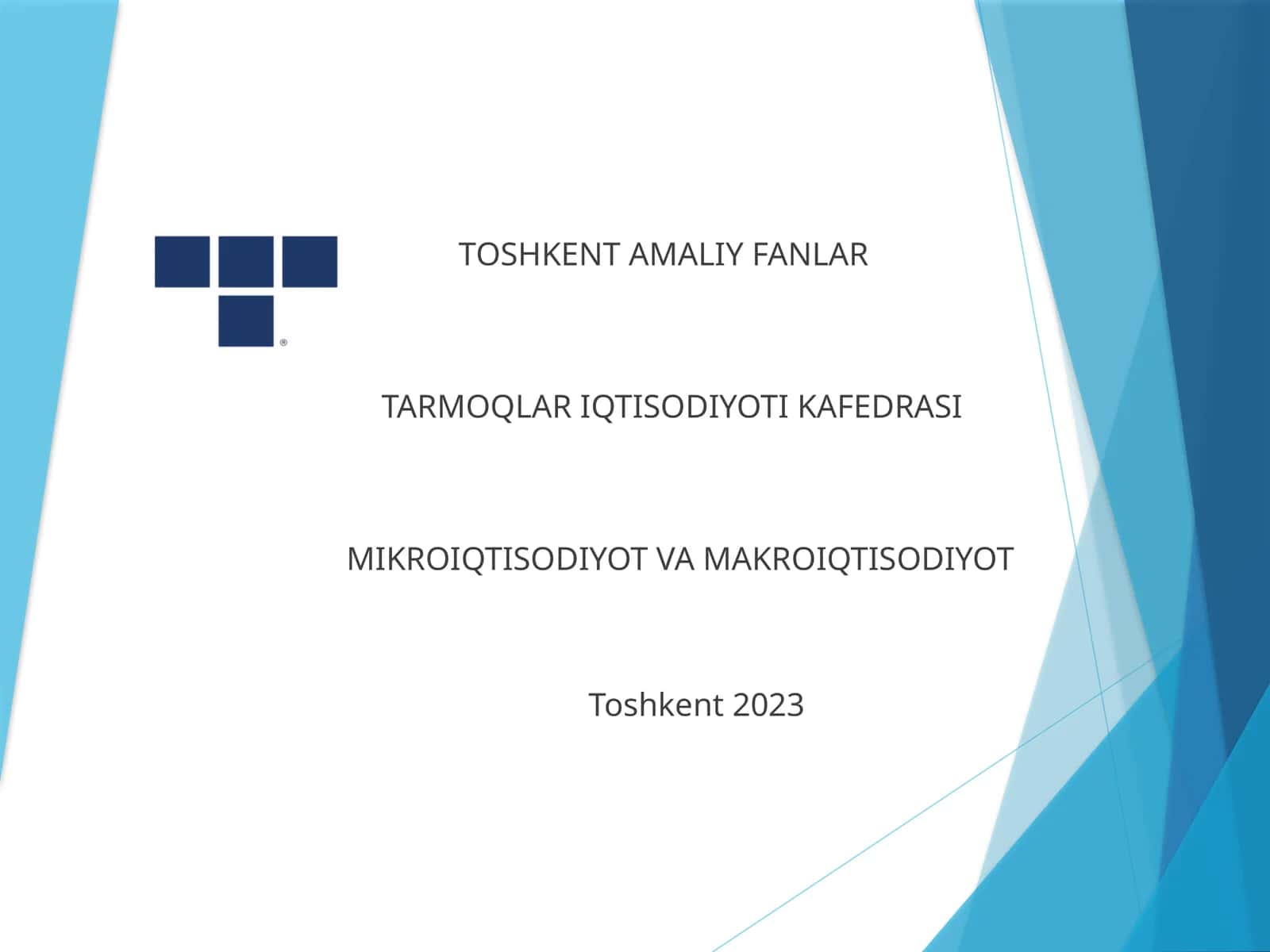 2-Мавзу. ТАЛАБ ВА ТАКЛИФ ТАҲЛИЛИ АСОСЛАРИ