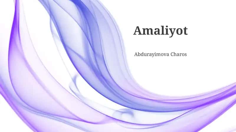 Amaliyot Abdurayimova Charos